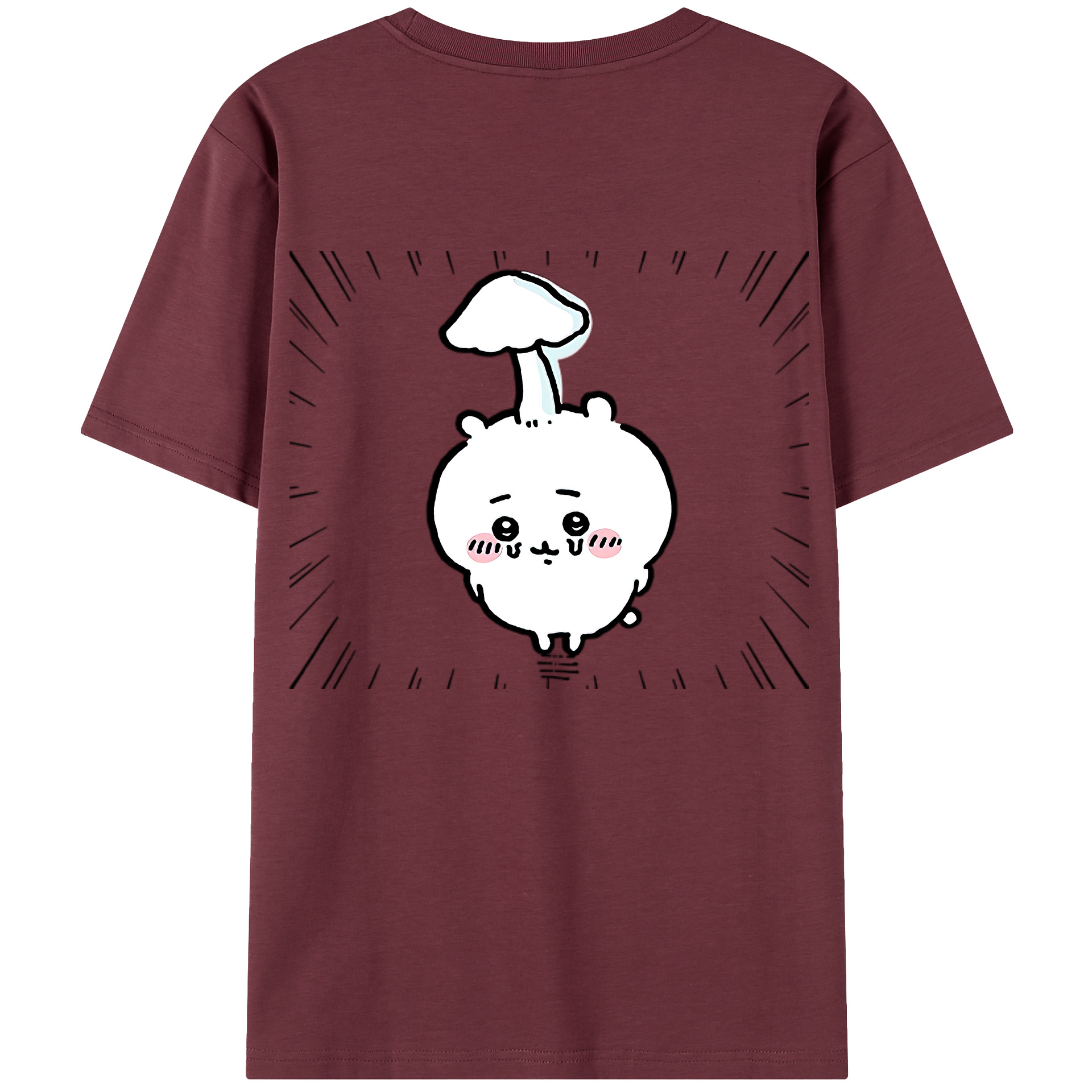（画像用） ちいかわ ちいかわ Chii-kawa chiikawa 綿100％半袖Tシャツ（背面プリント）